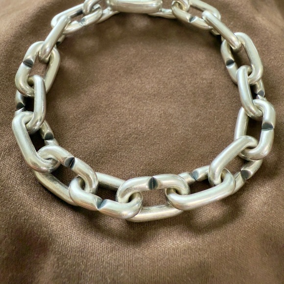 David Yurman Oval Link Bracelet | Heavy 925 Chain | 8.25”, 52g | Satin Finish - Picture 1 of 9